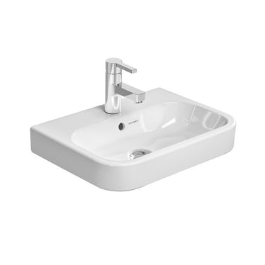 Duravit Handwaschbecken 50 cm, Einloch mit Überlauf, Weiß HAPPY D. 0710500000