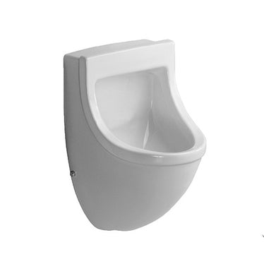 Duravit Urinal mit verstecktem hinterem Zulauf, mit Absaugung, ohne Sieb, mit wahlweise verstecktem horizontalem oder sichtbarem vertikalem Ablauf, Weiß STARCK 0821350000