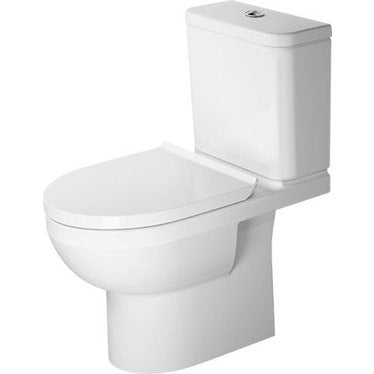 Duravit Stand-WC-Monoblock Rimless® auf Stoß, für aufliegende Spülkästen nicht enthalten, ohne Wulst und ohne Sitz, mit horizontalem Abgang, Spülwassermenge 4,5 l, UWL Klasse 1, Weiß No. 2183090000