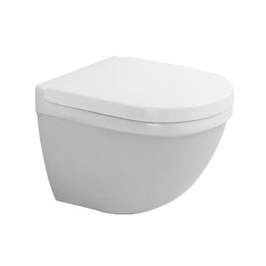 Duravit Hängendes Compact-WC mit Druckspülung, ohne Sitz, Spülwasserbedarf 4,5 l, UWL Klasse 1, Weiß STARCK 2227090000