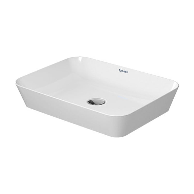 Duravit Aufsatzwaschbecken L. 55 B.40 cm ohne Überlauf, Weiß, glänzende Oberfläche CAPE COD 2347550000