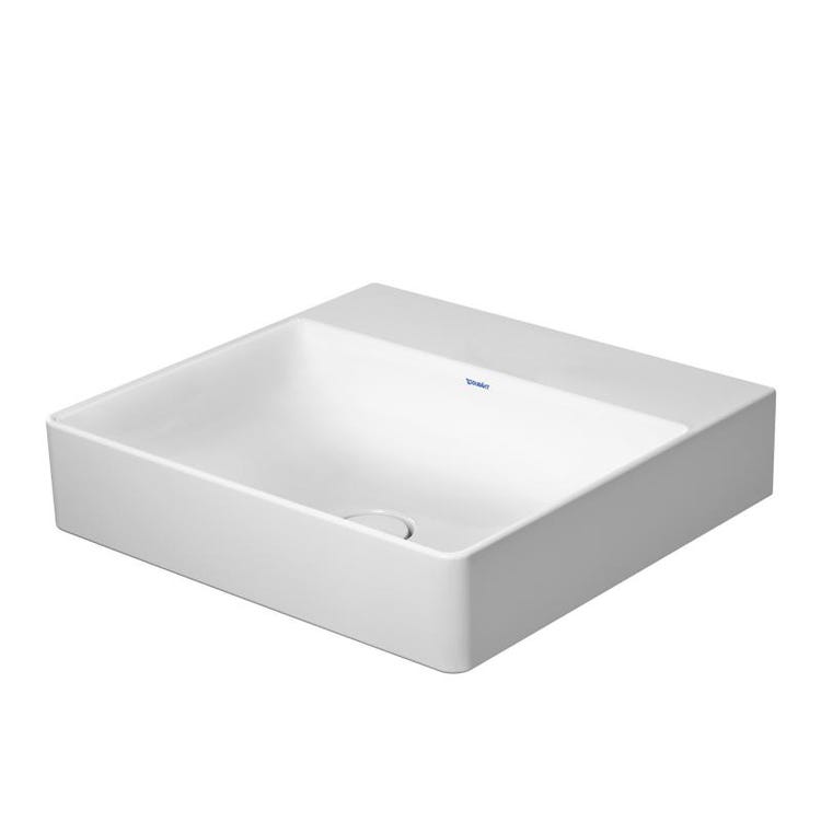 Duravit Waschtischunterschrank 50 cm ohne Loch für Armaturen, ohne Überlauf, mit Hahnlochbank, Unterseite emailliert, Weiß DURASQUARE 2353500070