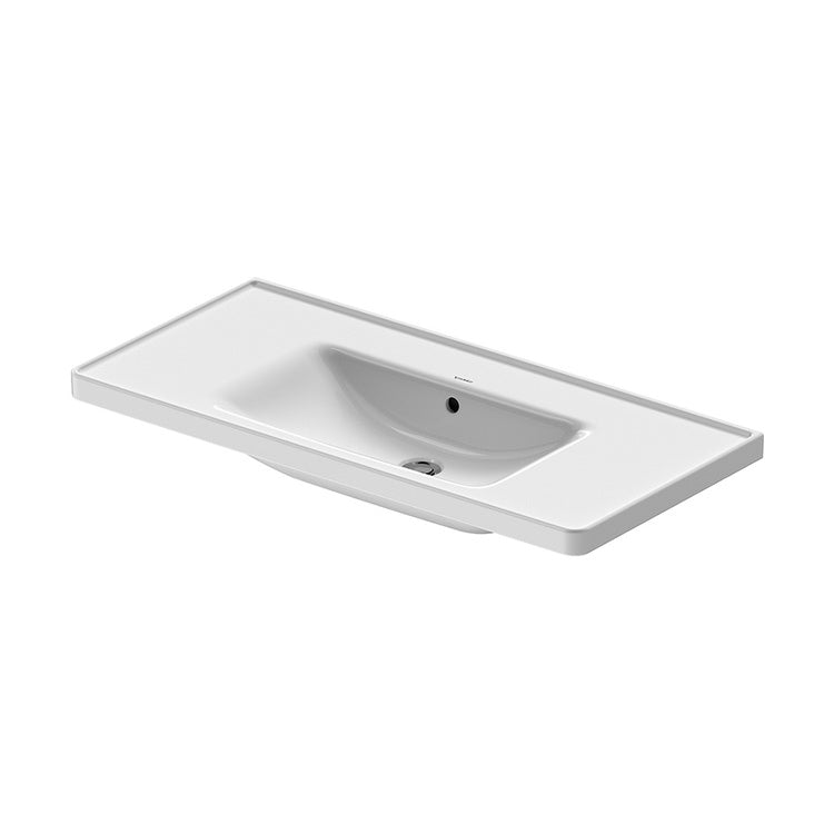 Duravit Waschtischkonsole 105 cm, mit Überlauf, untere Seite emailliert, Weiß D-NEO 2367100060