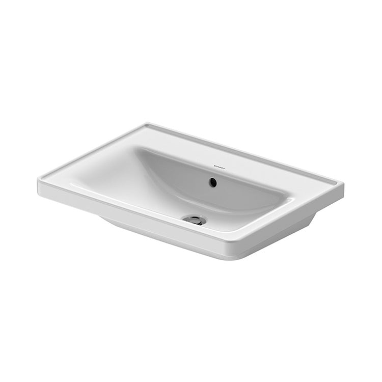 Duravit Waschtischkonsole 65 cm, mit Überlauf, untere Seite emailliert, Weiß D-NEO 2367650060