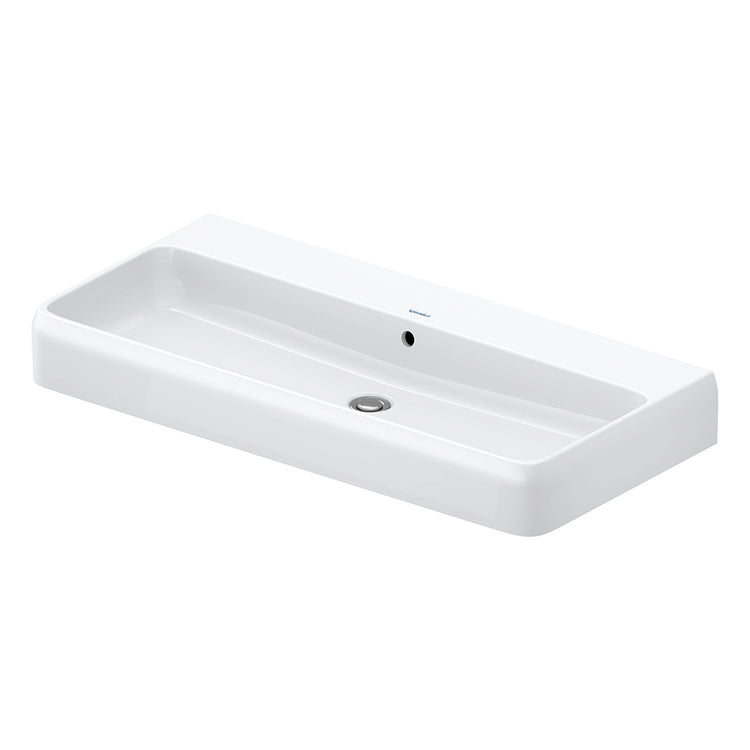 Duravit Waschtischkonsole L. 100 cm, mit Überlauf, ohne Armaturenloch, Weiß QATEGO 2382100060