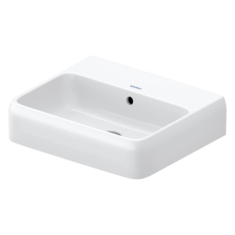 Duravit Waschtischkonsole L. 50 cm, mit Überlauf, ohne Armaturenloch, Weiß QATEGO 2382500060