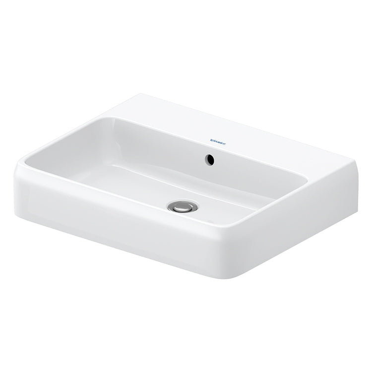 Duravit Waschtischkonsole L. 60 cm, mit Überlauf, ohne Armaturenloch, Weiß QATEGO 2382600060
