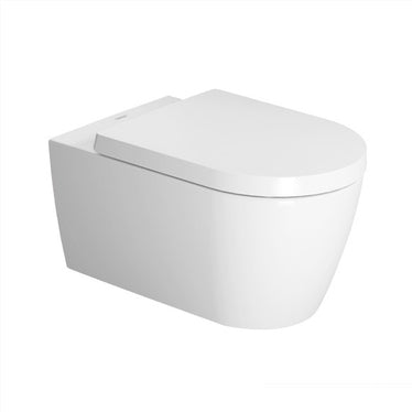 Duravit Wandhängendes WC mit Auswurf T. 57 cm, ohne Sitz, UWL Klasse 1, Spülwasserbedarf 4,5 l, Weiß ME BY STARCK 2528090000