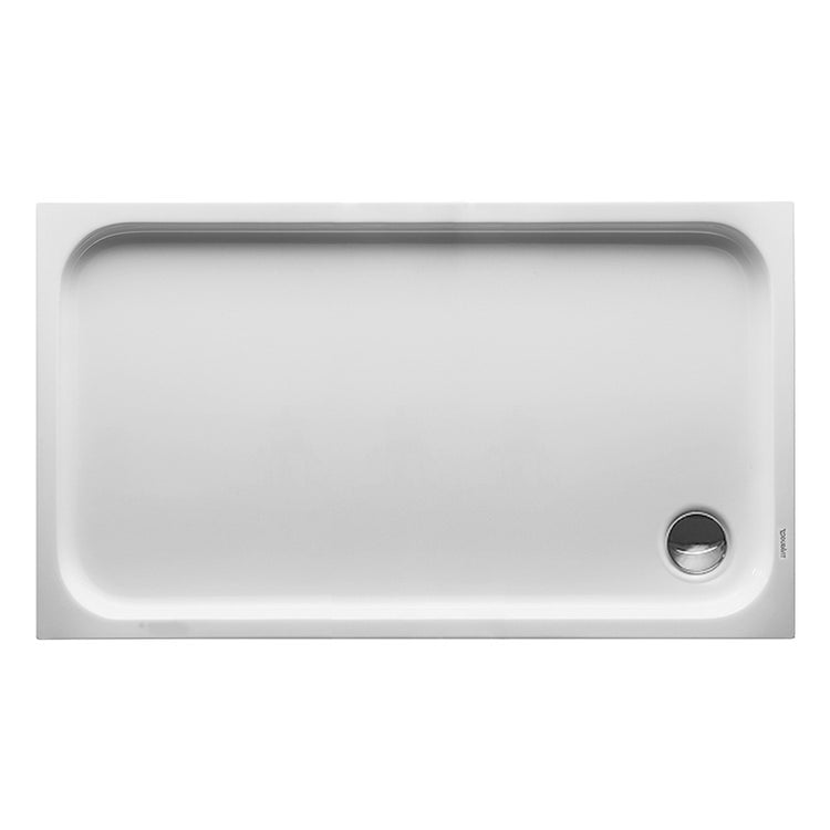 Duravit Duschwanne in rechteckiger Form, L. 130 B.75 cm, rutschfest, Weiß D-CODE 720098000000001