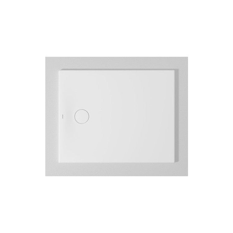Duravit Bodengleiches Duschbecken rechteckig L. 100 T. 80 cm, mit vormontierter wasserdichter Folie und Antirutsch, Weiß, glänzende Ausführung TEMPANO 720194000000001