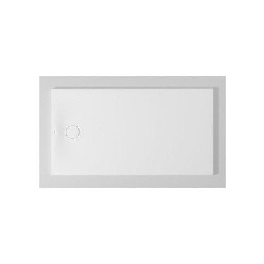 Duravit Bodengleiches Duschbecken rechteckig L. 150 B.80 cm, mit vormontierter wasserdichter Folie und Antirutsch, Weiß, glänzende Ausführung TEMPANO 720205000000001