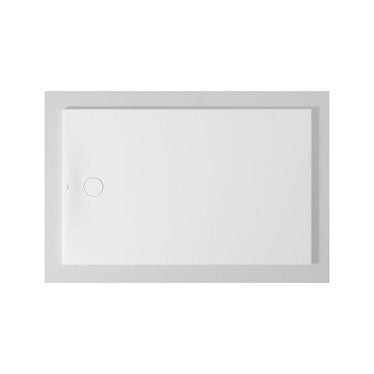 Duravit Bodengleiches Duschbecken rechteckig L. 160 T. 100 cm, mit vormontierter wasserdichter Folie und Antirutsch, Weiß, glänzende Ausführung TEMPANO 720209000000001