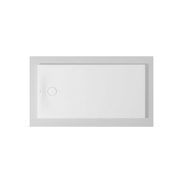 Duravit Bodengleiches Duschbecken rechteckig L. 150 B.75 cm, mit werkseitig montierter wasserdichter Folie und Antirutsch, Weiß, glänzende Ausführung TEMPANO 720204000000001