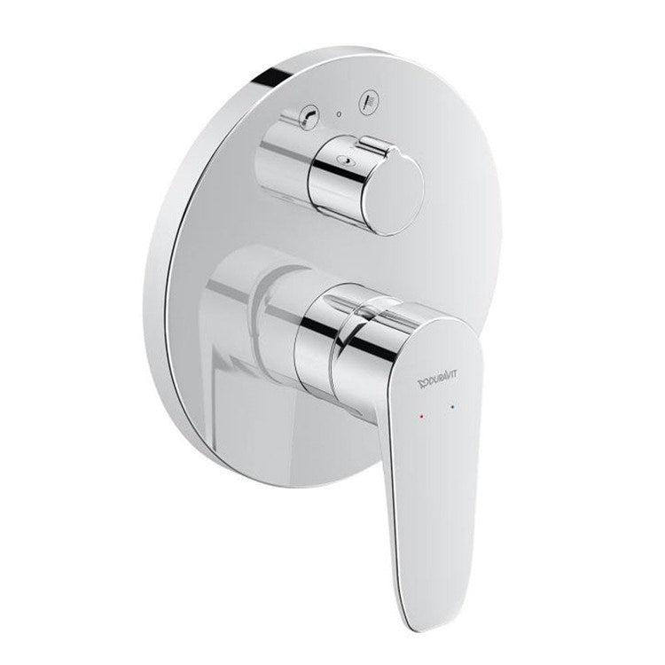 Duravit Einhebel-Wannenmischer zum Einbau mit Umsteller und Sicherheitskombination, Chromoberfläche B. B15210018010