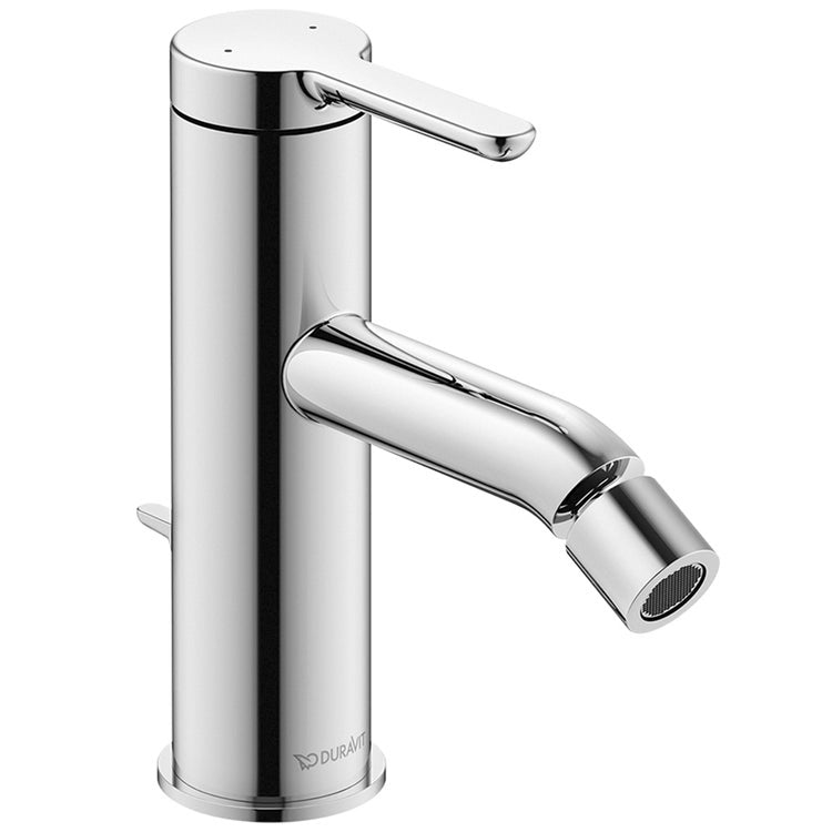 Duravit Einhand-Bidetmischer, mit Ablauf und Excenter, Chrom-Finish C. C12400001010