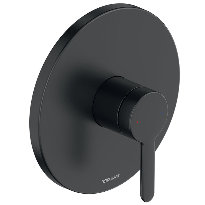 Duravit Einhebelmischer rund, Einbau, für Dusche, Farbe Schwarz matt C. C14210010046