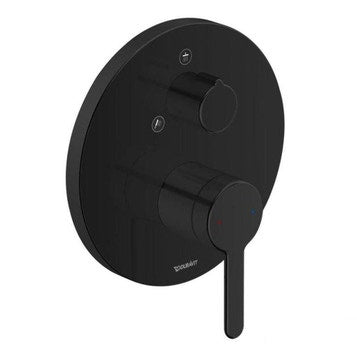 Duravit Einhandmischer rund, Einbau, für Dusche, mit Umsteller, Farbe schwarz, mattes Finish C. C14210012046