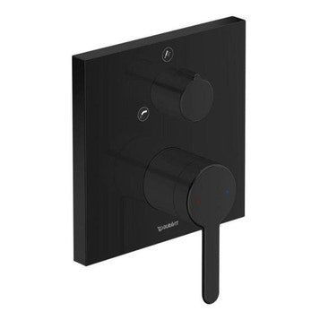 Duravit Einhandmischer quadratisch, Einbau für Badewanne, mit Umsteller, Farbe schwarz matt C. C15210011046