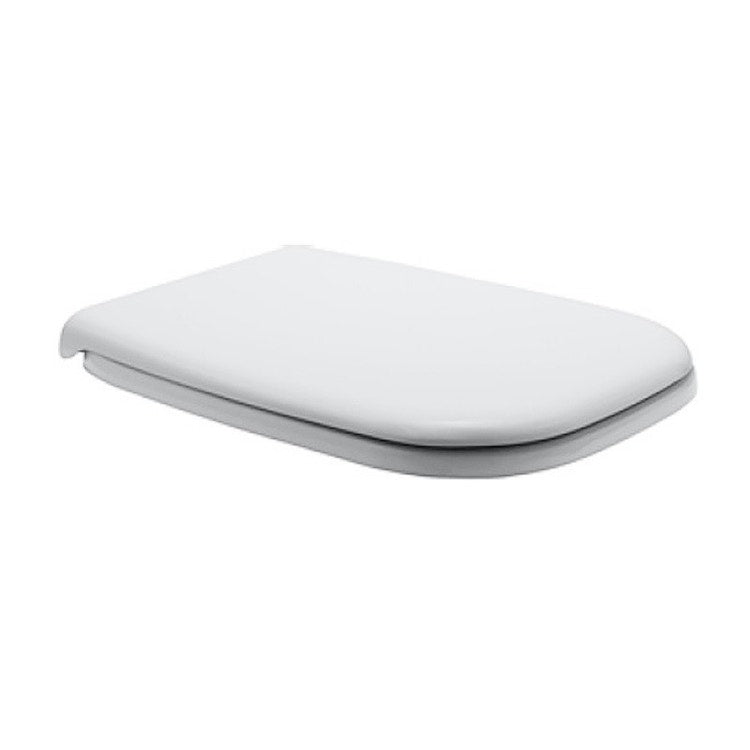 Duravit Sitz mit Deckel für hängendes WC Compact, mit Scharnieren aus Edelstahl, ohne Soft-close, Weiß D-CODE 0067310099