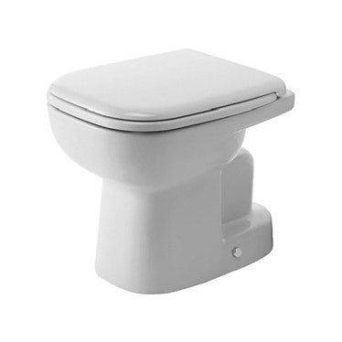 Duravit Bodenstehendes WC mit Sturz für Unter- oder Aufputz-Spülkasten, ohne WC-Sitz, mit Spülrand, vertikaler Ablauf, Weiß D-CODE 2110010000