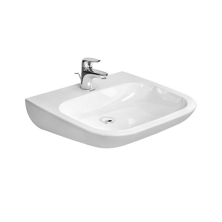 Duravit Waschbecken Vital Med Einloch ohne Überlauf, mit Hahnlochbank, Unterseite emailliert, Weiß D-CODE 23136000002