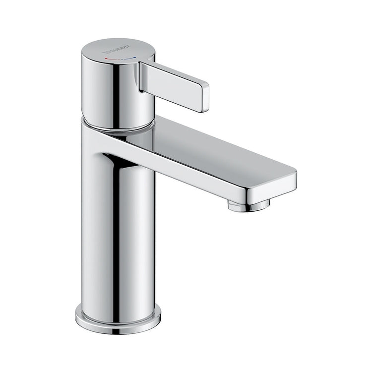 Duravit Einhebelmischer H. 16,5 cm, für Waschbecken M, ohne Exzenter, mit Freshstart-Technologie, Chromoberfläche D-NEO DE1021002010
