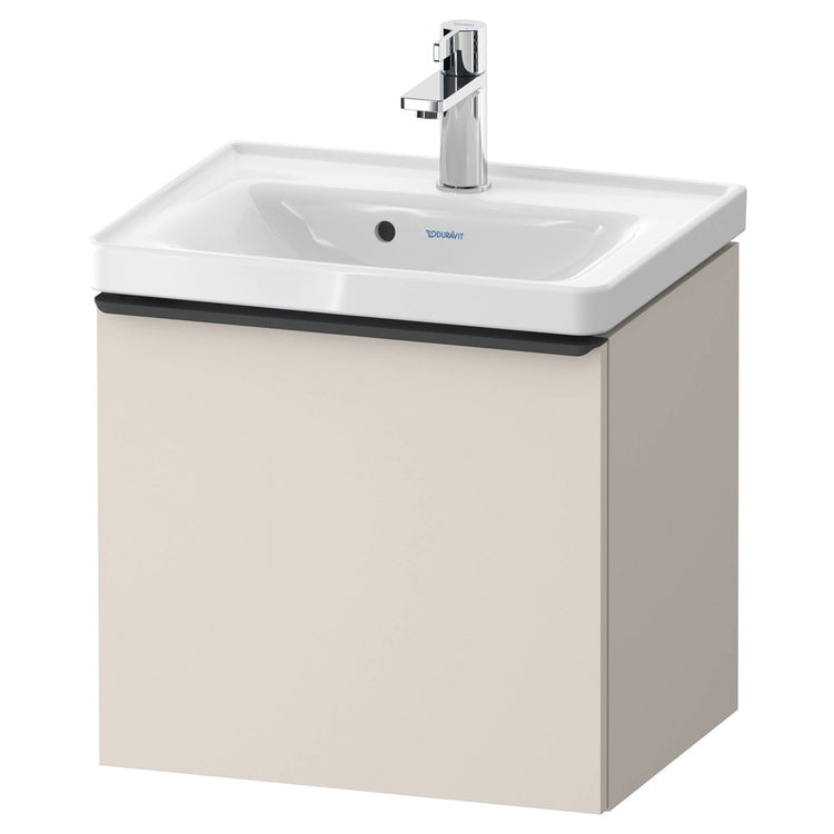 Duravit Hängender Unterschrank L. 48 H. 44 cm, mit herausziehbarem Element, Griff und automatischem Soft-Close, Farbe Taupe, matte Ausführung D-NEO DE42480BD910000