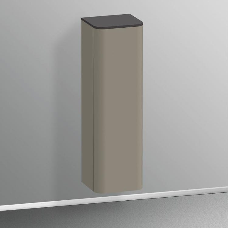 Duravit Niedrige Säule H. 133,6 cm, linkes Scharnier, Farbe Steingrau matt HAPPY D. PLUS HP1261L9292