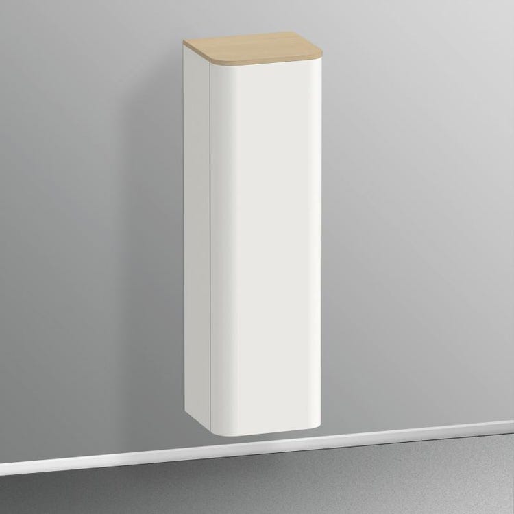 Duravit Niedrige Säule H. 133,6 cm, Scharnier rechts, Weiß Nordic, matte Ausführung HAPPY D. PLUS HP1261R3939