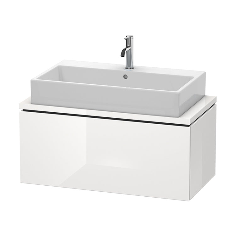 Duravit Hängender Unterschrank L. 92 T. 48 cm, mit 1 ausziehbarem Element, ohne Konsole, Weiß, Hochglanz-Finish L-CUBE LC580302222