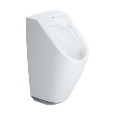 Duravit Urinal Rimless® batteriebetriebenes elektronisches Modell, spülrandlos, mit verstecktem hinterem Zulauf, Sogspülung und horizontalem Ablauf, ohne Spritzschutz, Weiß ME BY STARCK 2809310000