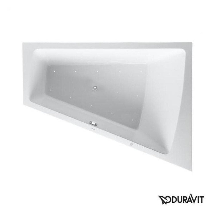 Duravit Whirlpool-Badewanne L. 170 B.130 cm Eck-Einbau rechts, mit Luftsystem, Weiß PAIOVA 760215000AS0000