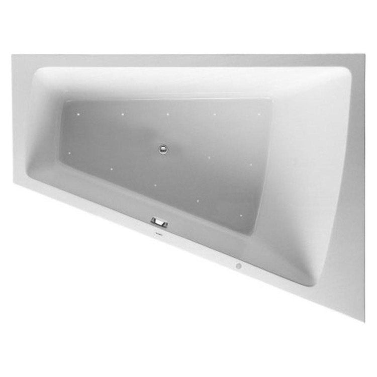 Duravit Whirlpool-Badewanne L. 180 B.140 cm Eck-Einbau rechts, mit Luftsystem, Weiß PAIOVA 760217000AS0000