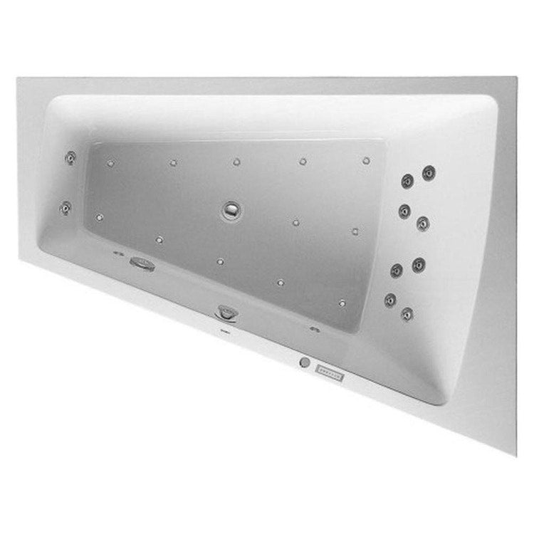 Duravit Whirlpool-Badewanne L. 180 B.140 cm Eck-Einbau rechts, mit Combi E-System, mit Beleuchtung, Weiß PAIOVA 760217000CE1000