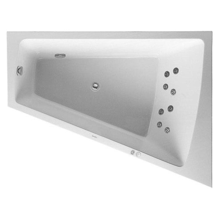 Duravit Whirlpool-Badewanne 170x130cm mit Eckmontagepanel rechts mit Düsensystem, Weiß PAIOVA 760267000JS1000