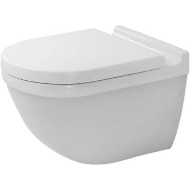 Duravit Hänge-WC-Set mit Auswurf und Sitz mit Deckel, Weiß STARCK 42250900A1