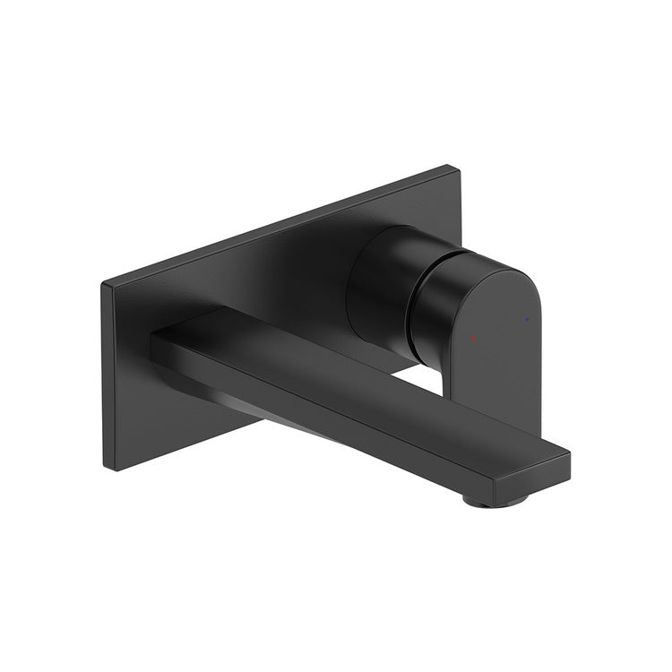 Duravit Einhebelmischer für Waschbecken, Wandmontage, ohne Einbaukörper, Schwarz matt TULUM TU1070004046