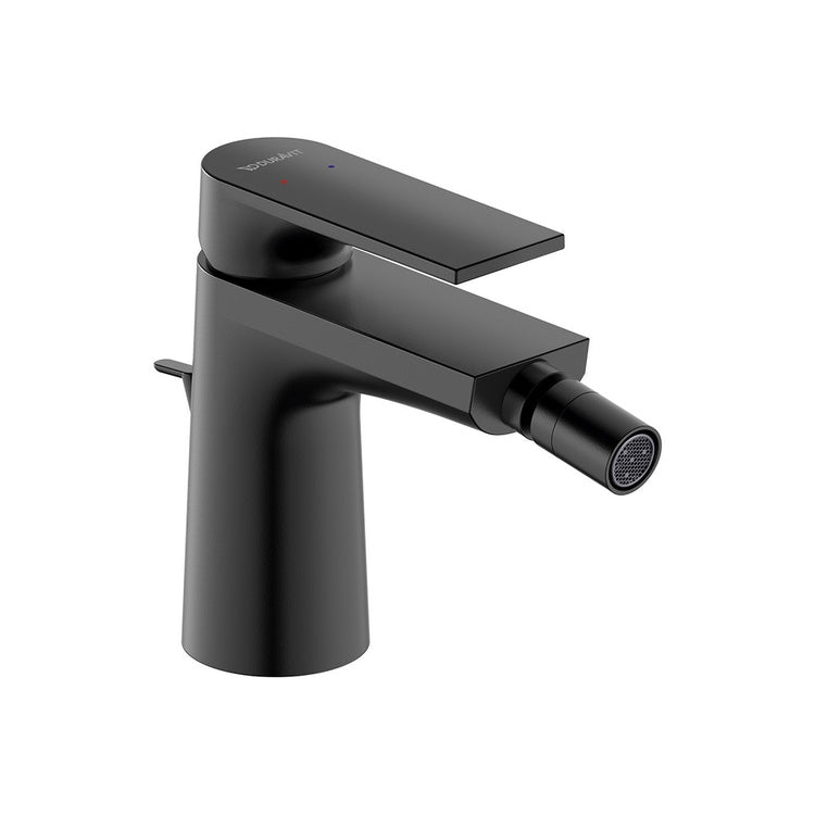 Duravit Einhebel-Bidetmischer, mit Ablauf, Schwarz matt TULUM TU2400001046