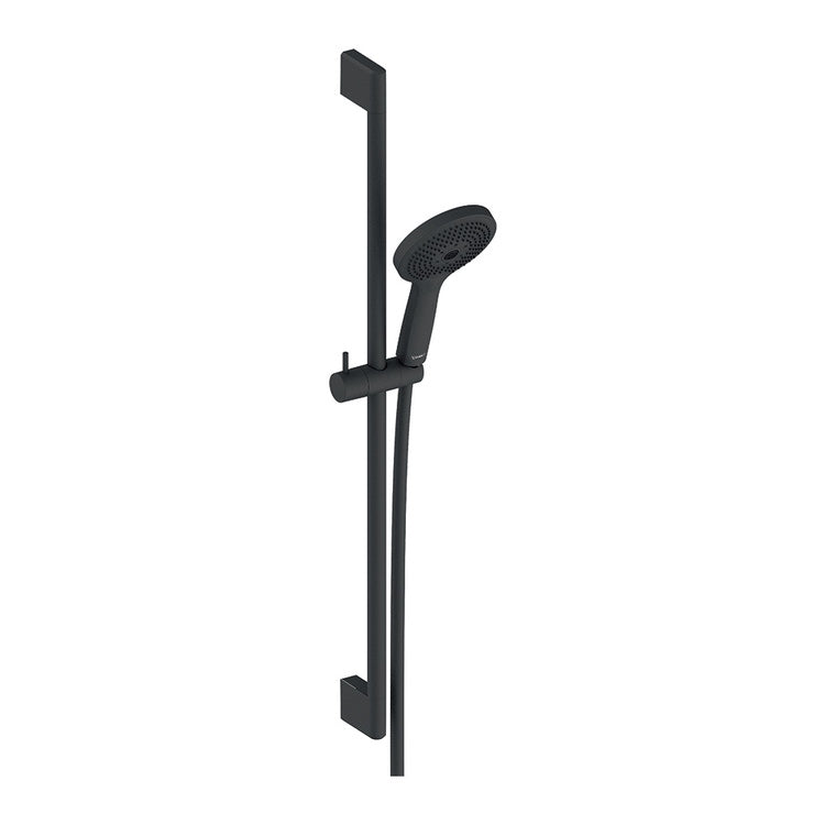 Duravit Duschset bestehend aus Duschstange H. 70 cm, Schlauch 160 cm und Duschkopf 3 Strahlarten, Schwarz matt B. UV0680003046