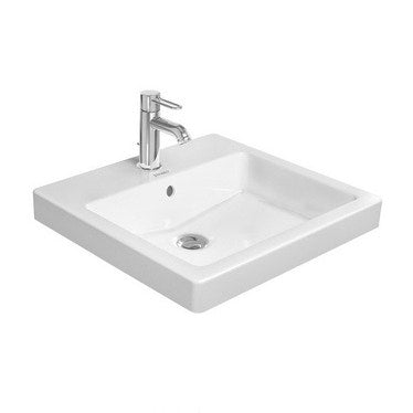 Duravit Einbauwaschbecken 50 cm, Einloch, für Aufsatzmontage, mit Überlauf, Weiß VERO 0315500000