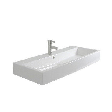 Duravit Waschtisch, 100 cm, einloch, mit Überlauf, Weiß VERO 0454100027