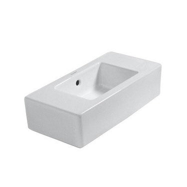 Duravit Konsolen-Waschtisch 50 cm, mit gelochten Löchern für Armaturen rechts und links, mit Überlauf, Weiß VERO 0703500000