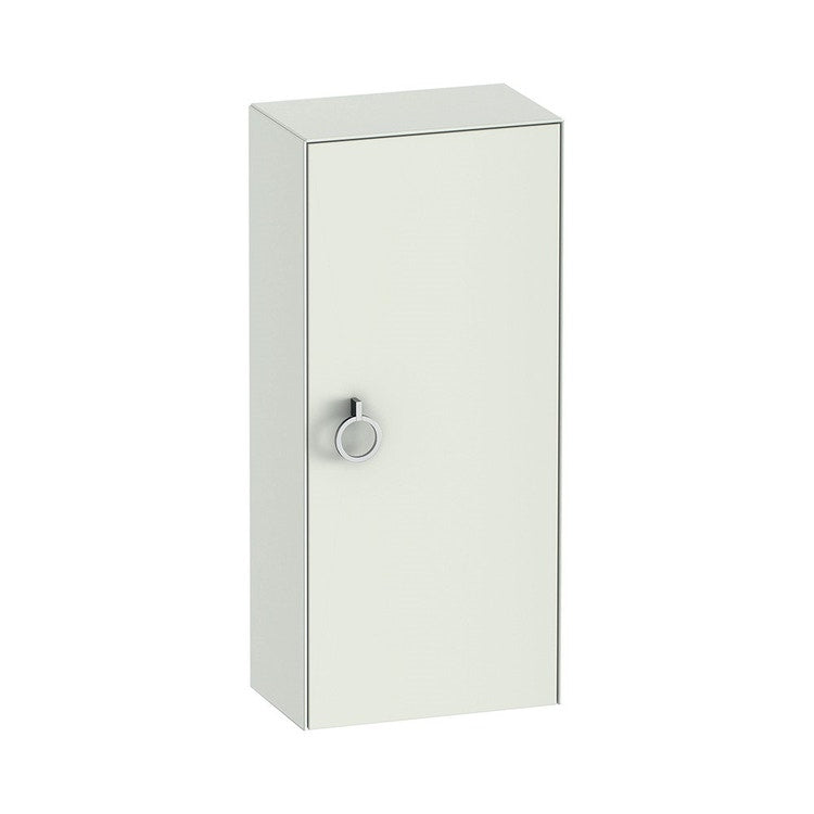 Duravit Niedrige Säule H. 88 cm, 1 Tür mit linksseitigem Scharnier und 2 Glasböden mit Haltern aus Aluminium, Vorderseite und Korpus in Weiß, matte Oberfläche WHITE TULIP WT1323L3636