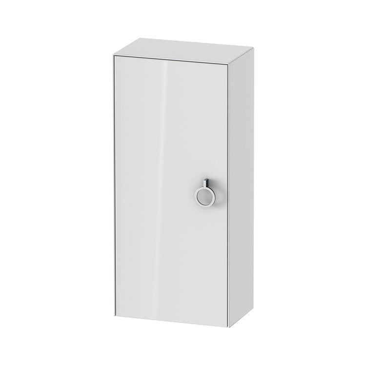 Duravit Niedrige Säule H. 88 cm, 1 Tür mit rechter Scharnier und 2 Glaseinlegeböden mit Aluminiumstützen, Vorderseite und Korpus in Weiß, glänzende Oberfläche WHITE TULIP WT1323R8585