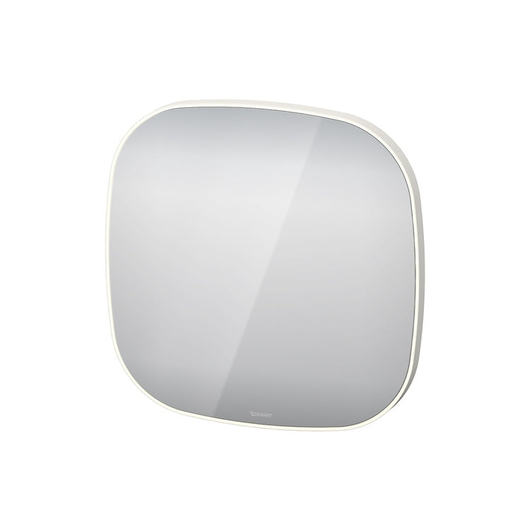Duravit Quadratischer Spiegel 70 cm, mit LED-Umgebungsbeleuchtung, Version "App", Weiß matt ZENCHA ZE7066000000000