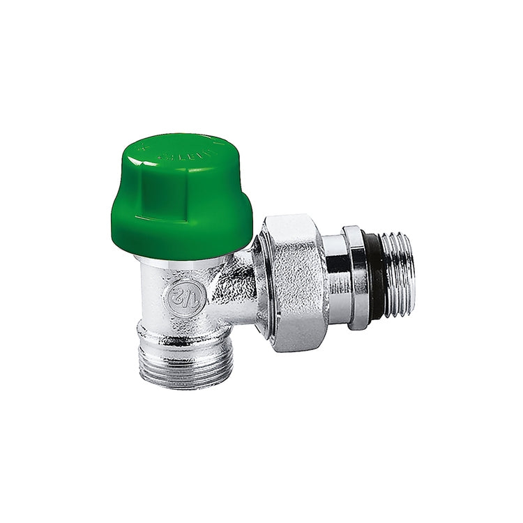 Caleffi Dynamisches Thermostatventil, vorbereitet für thermostatische, elektrothermische, elektronische Steuerungen, G 1/2" A, Eckform 232 DYNAMICAL 232402