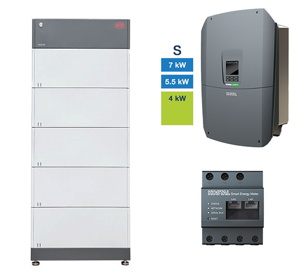 BYD + KOSTAL HV-System, 4,0-7,0 kW, 12,8 kWh nutzbar, 3-phasig, BYD HVS 12.8 + PLENTICORE S G3