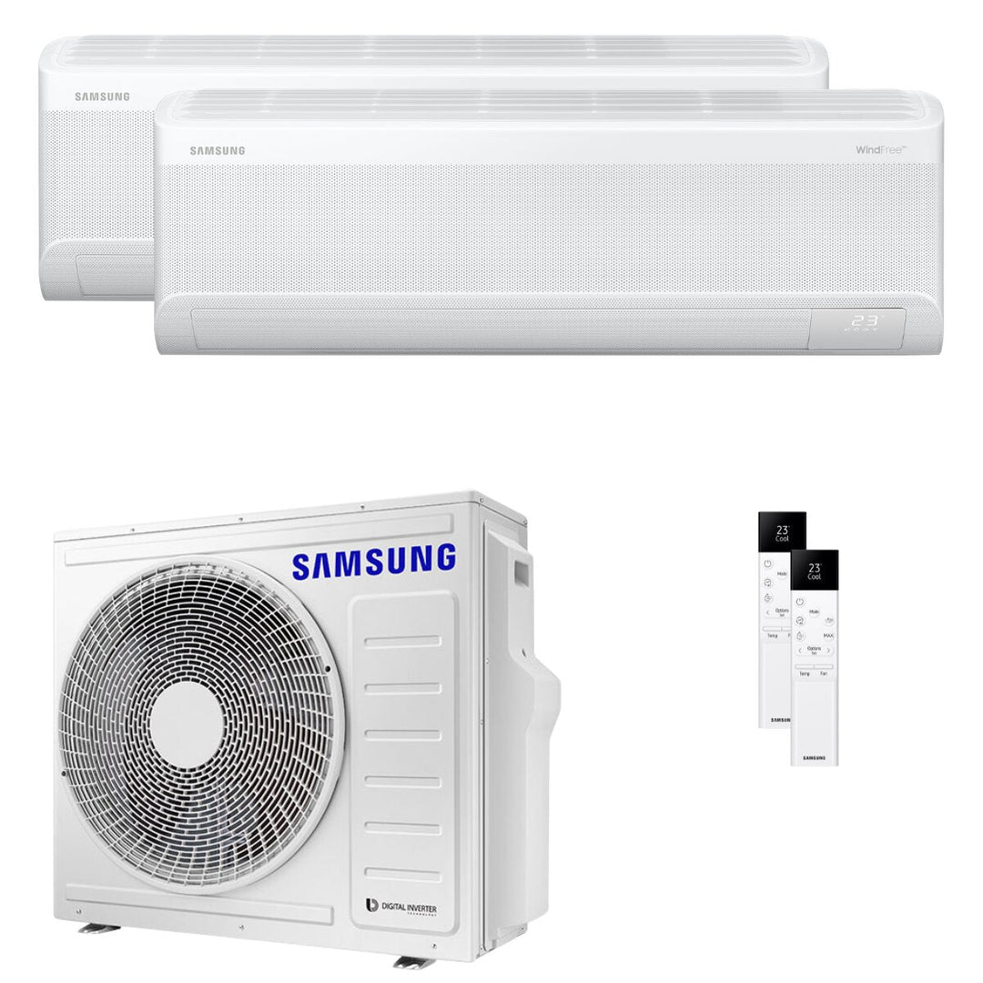 Samsung Windfree Avant S2 7000+24000 BTU – Multisplit-Klimagerät (2 Innengeräte), 7,45/8,12 kW, R32, A++/A+, WLAN