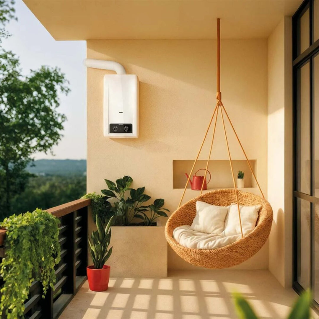 Ariston Akros R X camera aperta – Gas-Durchlauferhitzer, 11 l/min, Erdgas, Energieeffizienzklasse A
