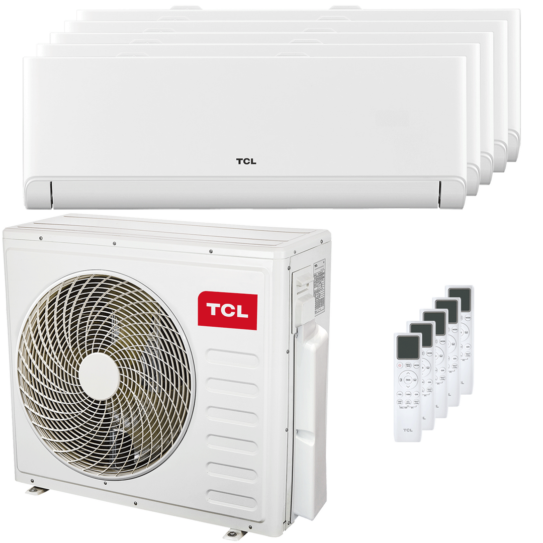 TCL BreezeIN P5 12000+12000+12000+12000+12000 BTU – Multisplit-Klimagerät (5 Innengeräte), 13/13 kW, R32, A++/A+, WLAN